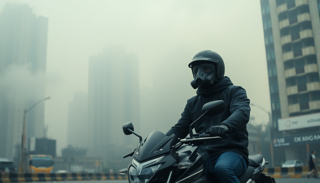 Should You Wear a Gas Mask When Riding a Motorbike in a Polluted City?